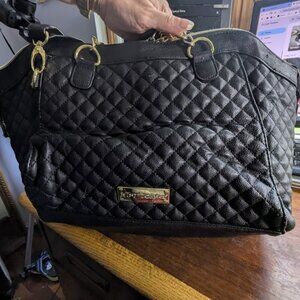 Betsey Johnson Black Quilted Purse